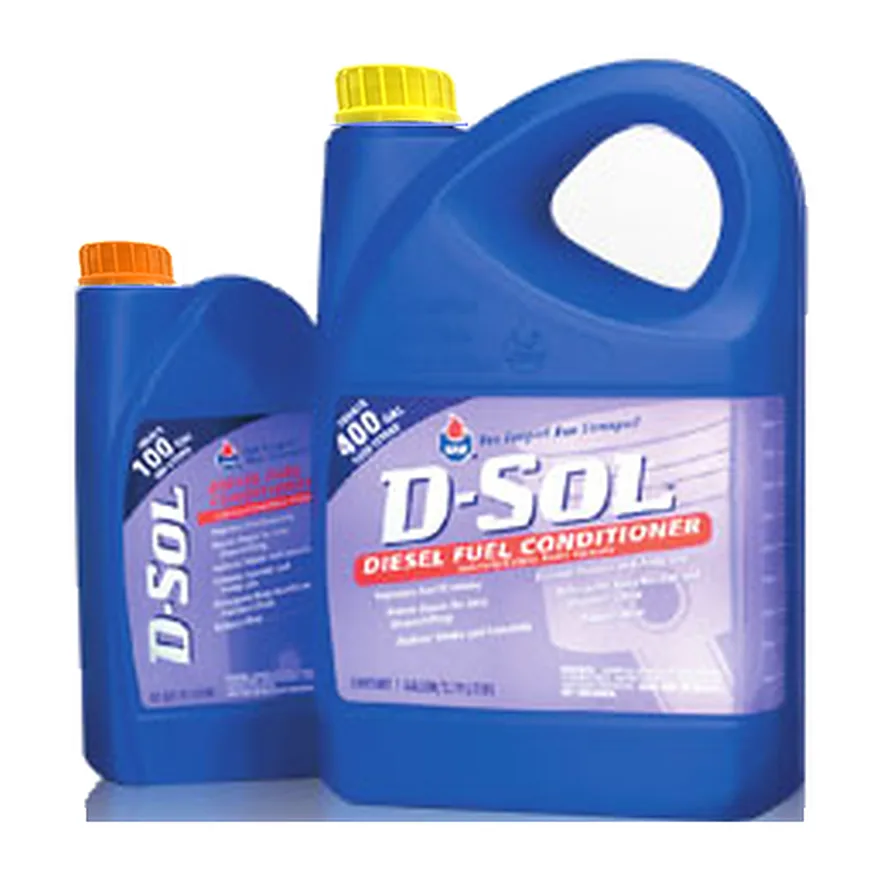 D-SOL diesel fuel conditioner, gallon and quart