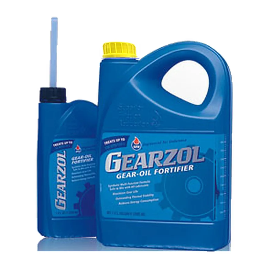 GEARZOL gear oil fortifier, gallon and quart